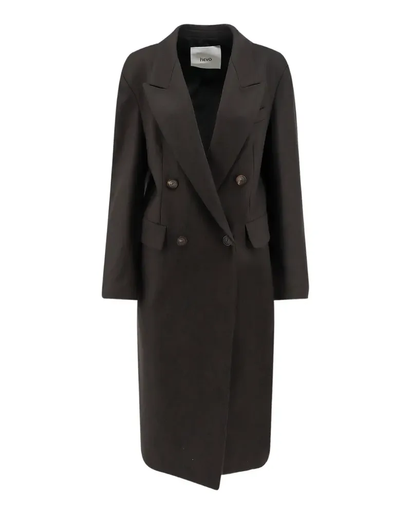 Hevò Martina Franca double-breasted coat - Braun Braun