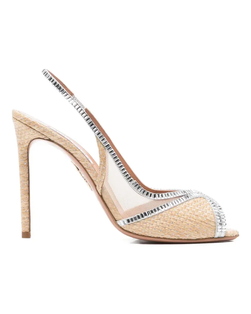 Aquazzura Wild Aurora crystal-embellished sandals - Weiß Weiß