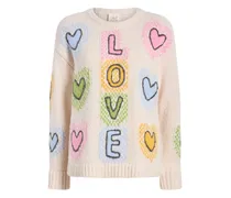 Chunky Heart Love Pullover - Nude