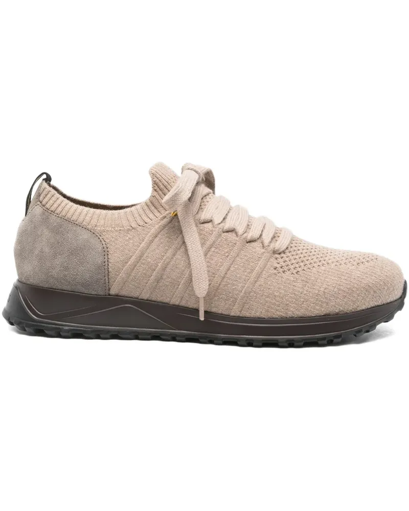 Doucal´s Sneakers mit Wildledereinsätzen - Nude Nude