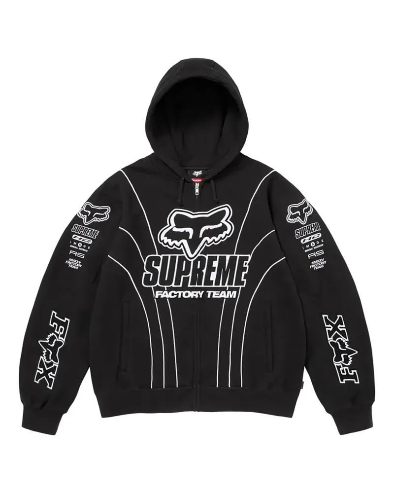 Supreme Being x Fox Racing® zip-up hoodie - Schwarz Schwarz