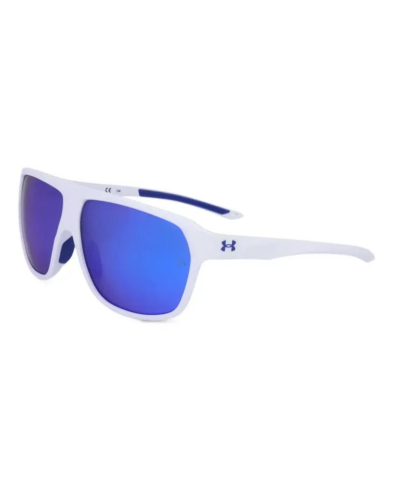 Under Armour Dominate Sonnenbrille mit eckigem Gestell - Weiß Weiß