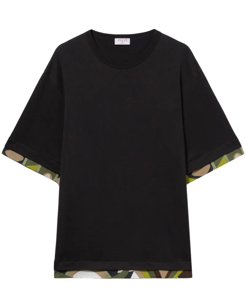 Emilio Pucci T-Shirt mit Iride-Print - Schwarz Schwarz