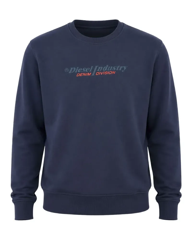Diesel Sweatshirt mit Logo-Print - Blau Blau