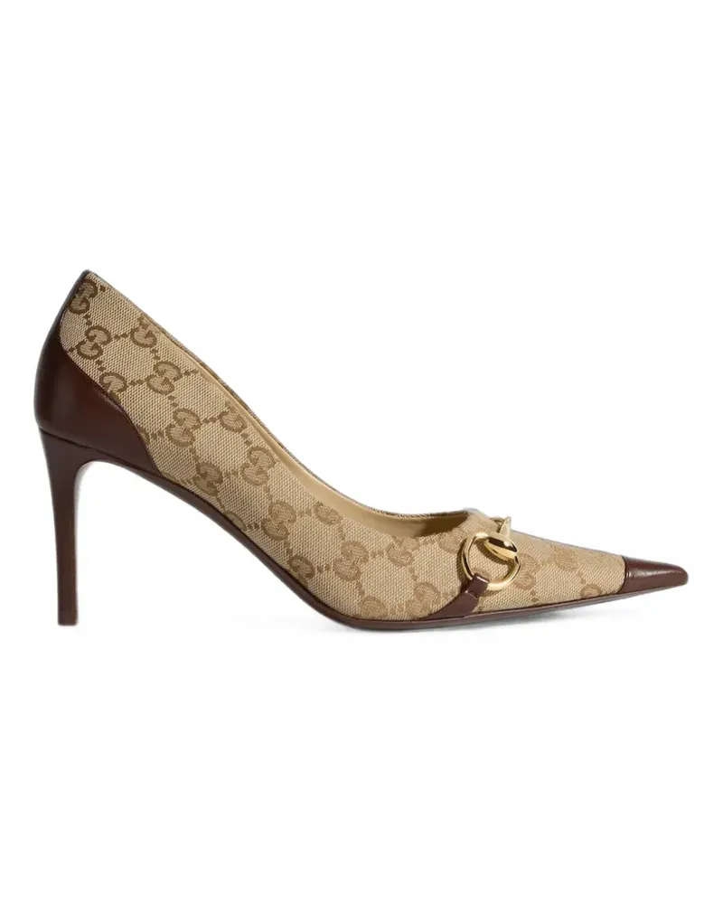 Gucci Donna Horsebit GG-Supreme pumps - Nude Nude