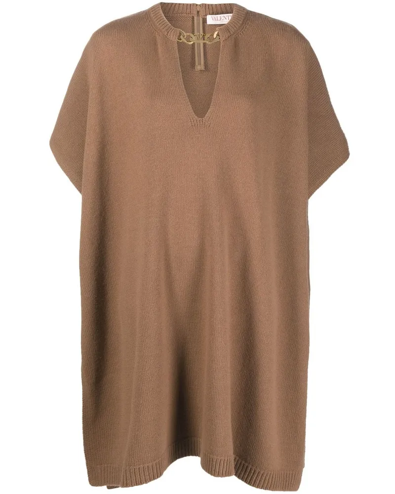 Valentino Garavani VLogo Chain Cape - Braun Braun