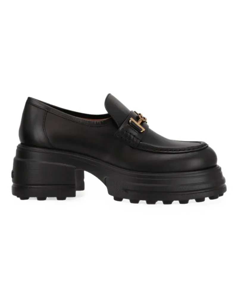 TOD'S T-chain chunky leather loafers - Schwarz Schwarz
