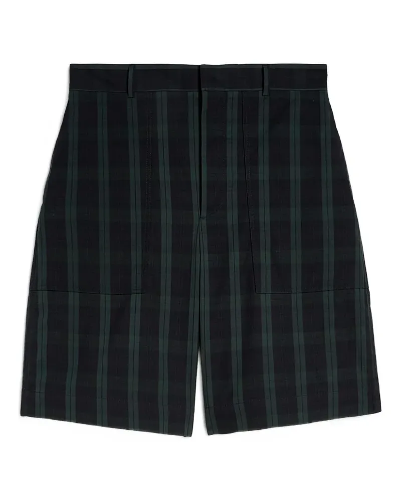 Jil Sander Shorts mit Karomuster - Schwarz Schwarz