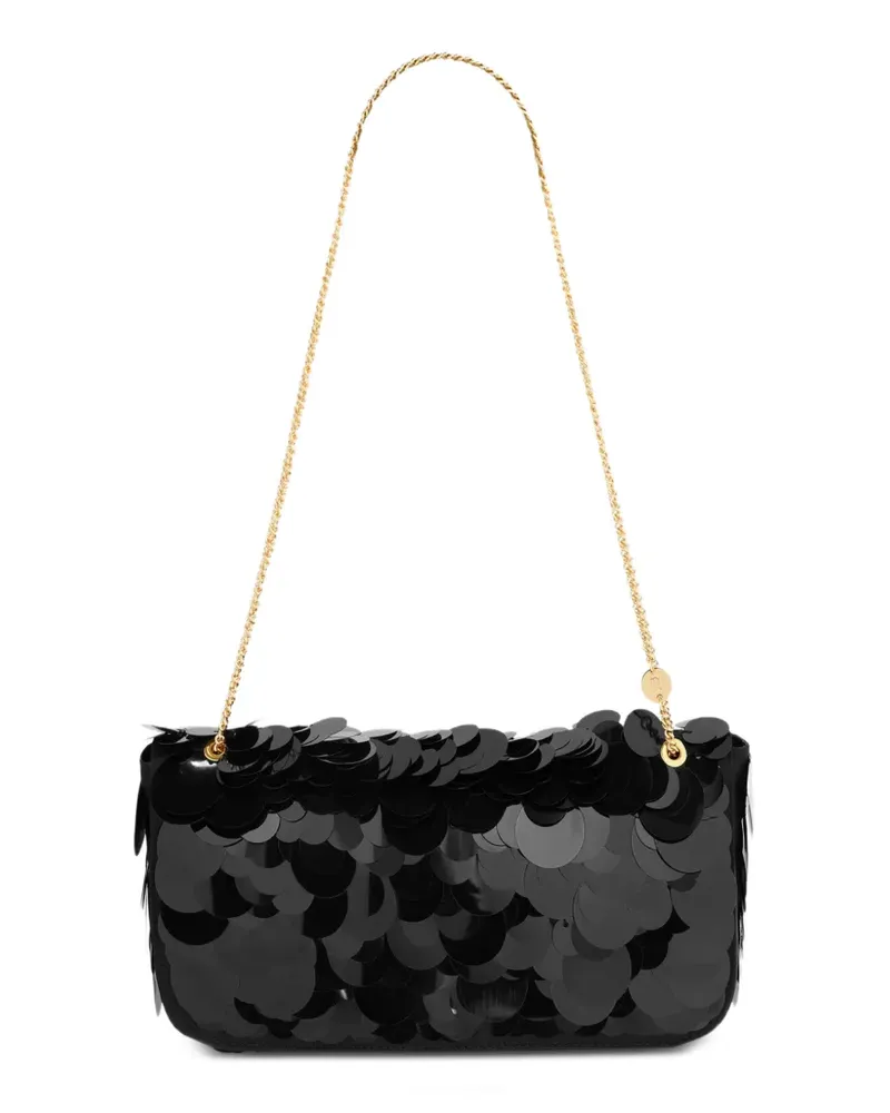 Paco Rabanne Sparkle Tasche mit schwarzer Paillettenstickerei Schwarz