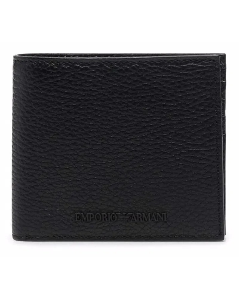 Emporio Armani Portemonnaie mit Logo-Prägung - Schwarz Schwarz