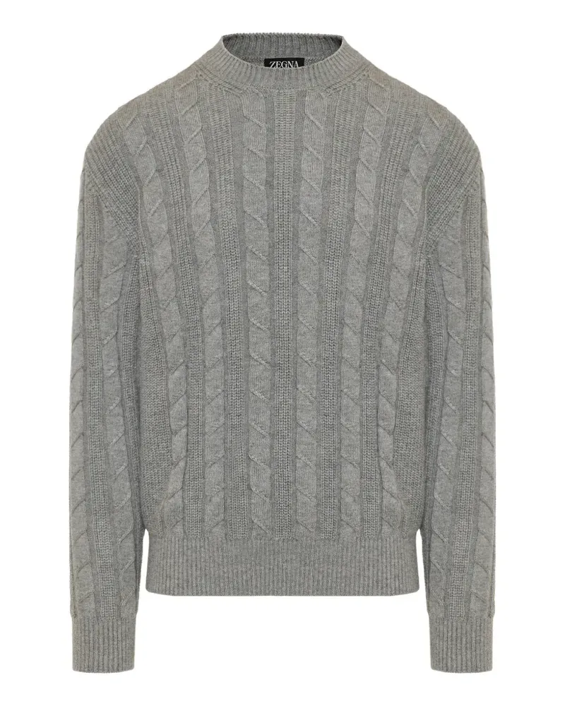 Ermenegildo Zegna Oasi Kaschmirpullover mit rundem Ausschnitt - Grau Grau