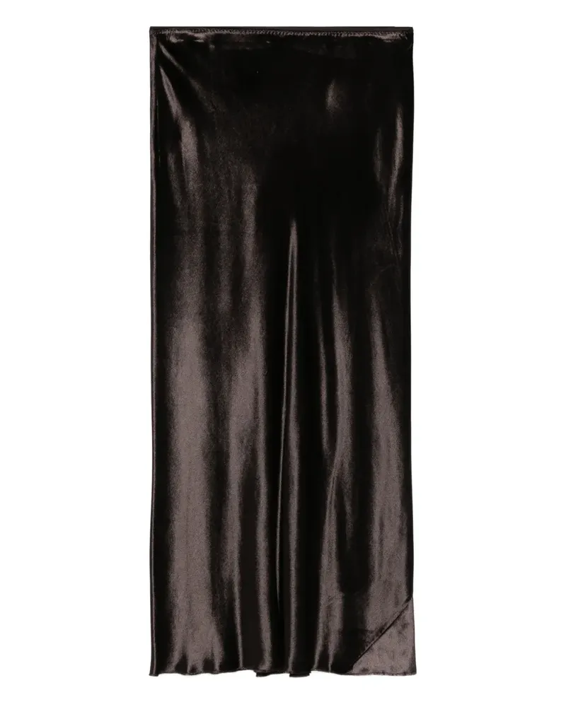Dorothee Schumacher Rock aus Samt mit Diagonalschnitt - Schwarz Schwarz