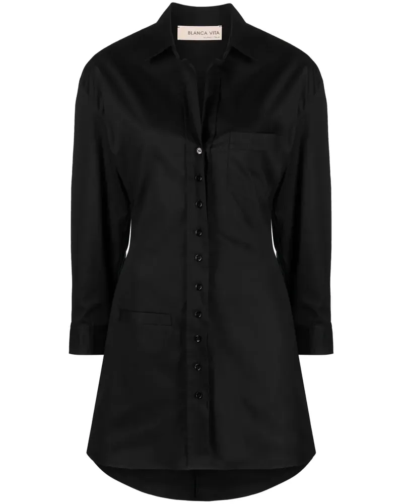 Blanca Catalpa Hemdkleid - Schwarz Schwarz