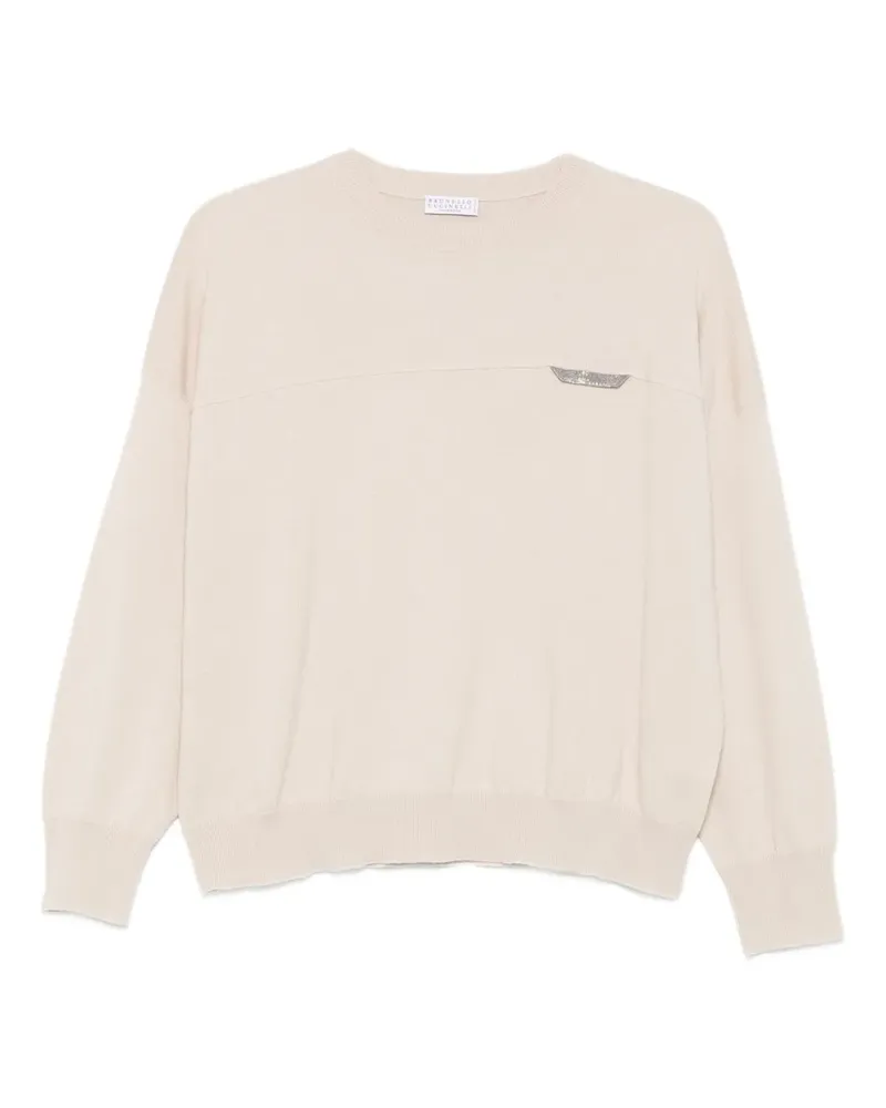Brunello Cucinelli Pullover mit Monili-Verzierung - Nude Nude