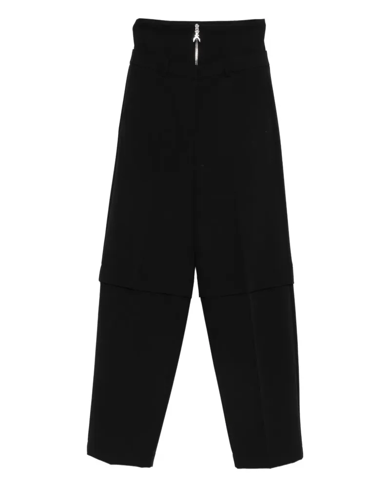 Patrizia Pepe Hose im Layering-Look - Schwarz Schwarz