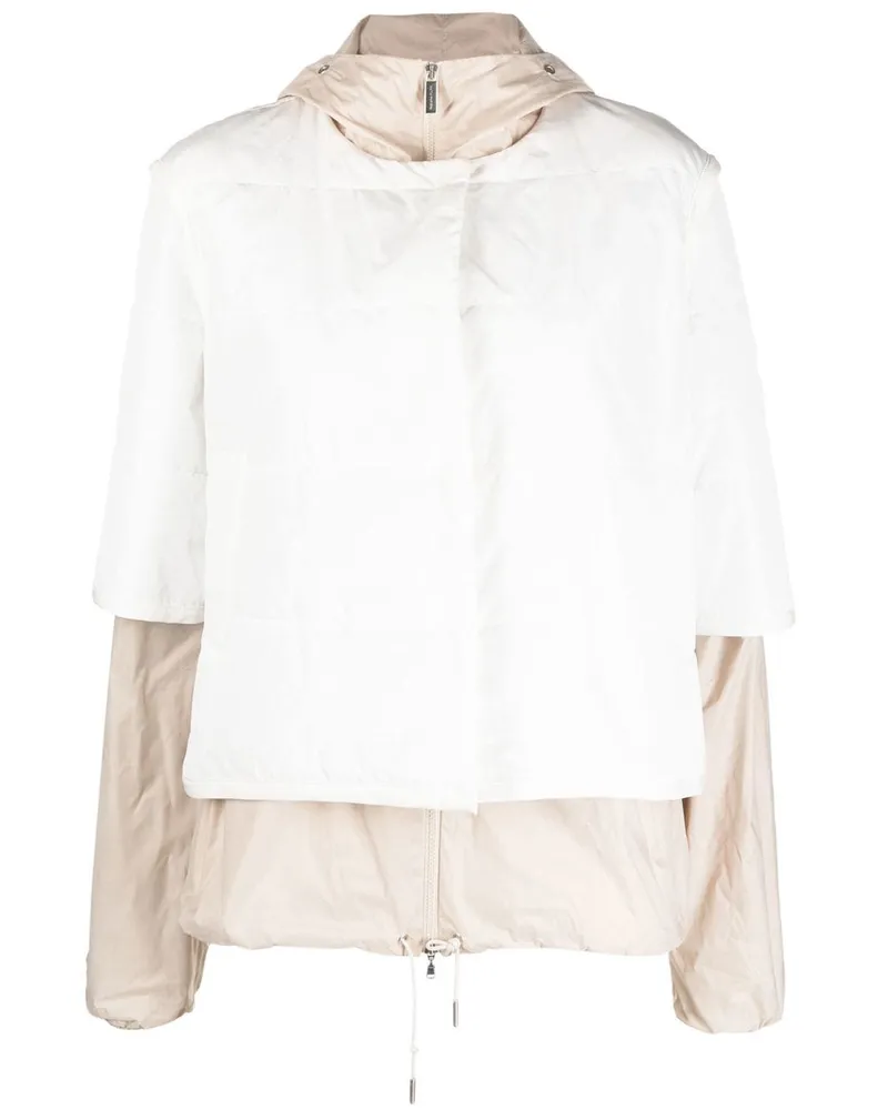 Fabiana Filippi Daunenjacke im Layering-Look - Weiß Weiß