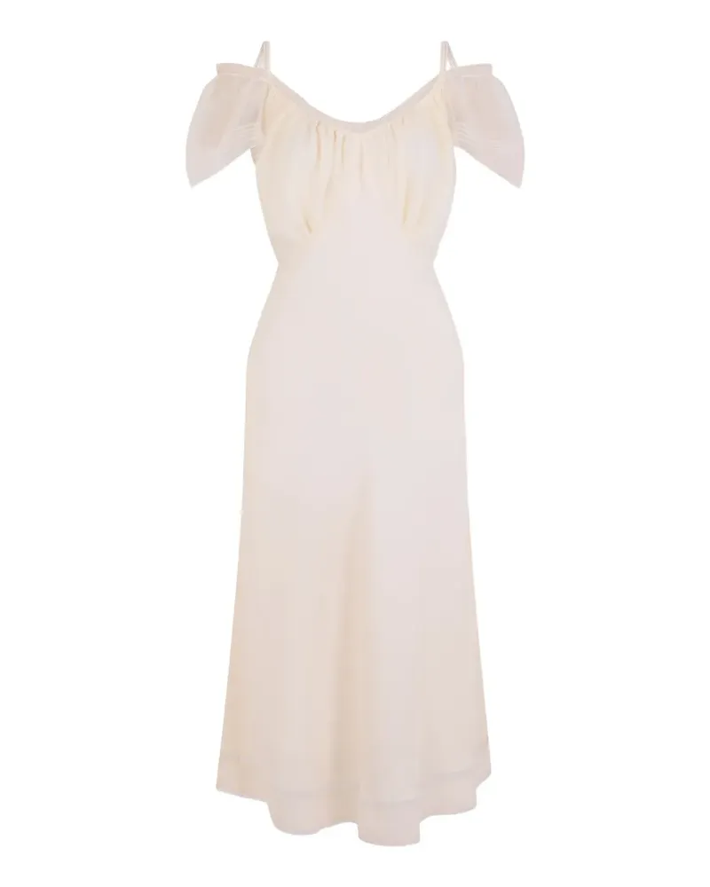 Paco Rabanne Midikleid mit Bindegürtel - Nude Nude