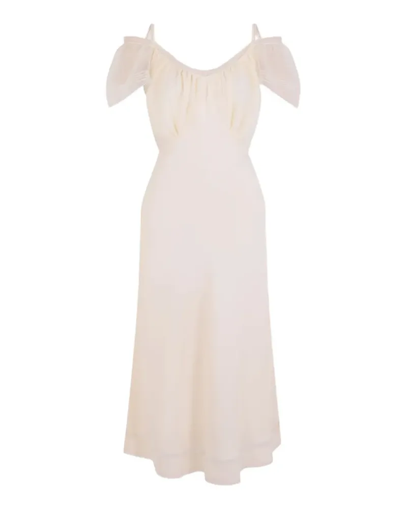 Paco Rabanne Midikleid mit Bindegürtel - Nude Nude