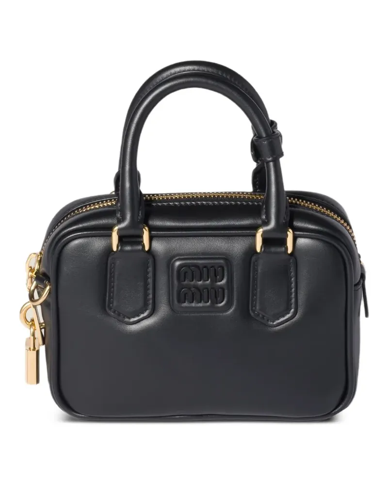 Miu Miu Arcadie leather tote bag - Schwarz Schwarz