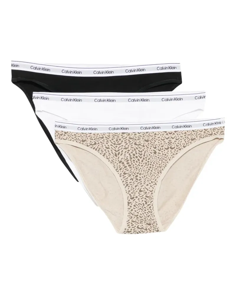 Calvin Klein Slips mit Logo-Bund (3er-Set) - Schwarz Schwarz