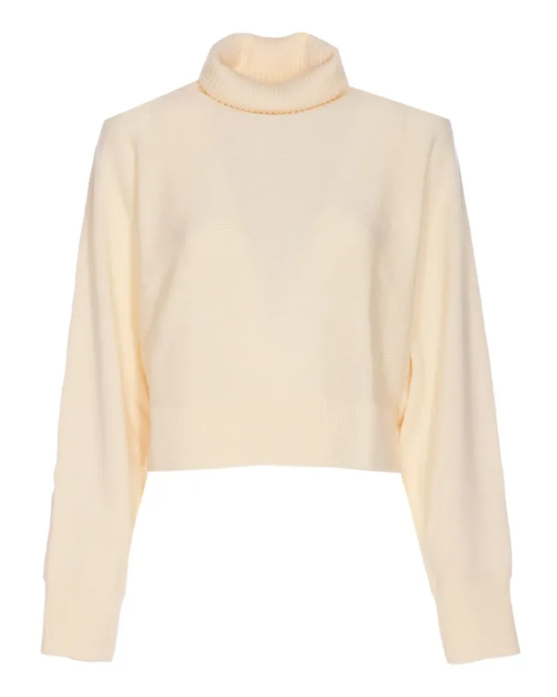 Michael Kors Stehkragen-Pullover mit Logo-Schild - Nude Nude