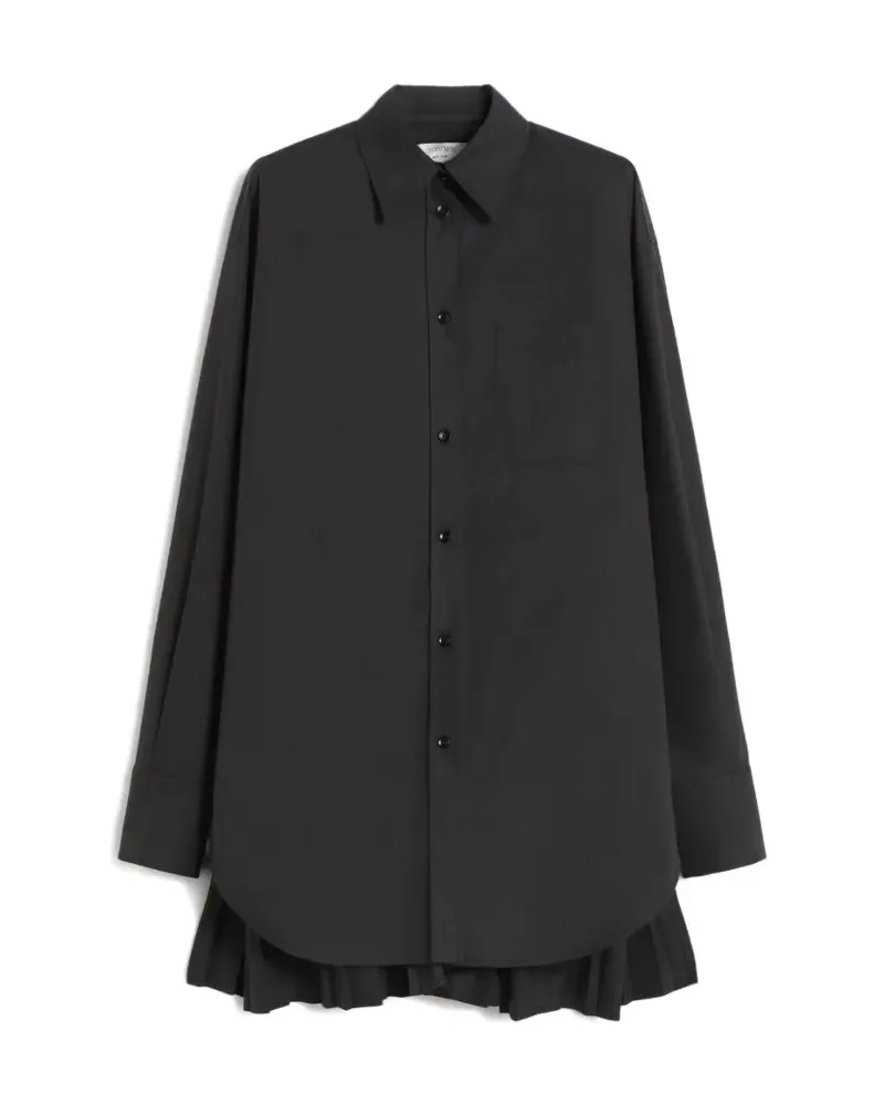 SPORTMAX Plissiertes Hemd - Schwarz Schwarz