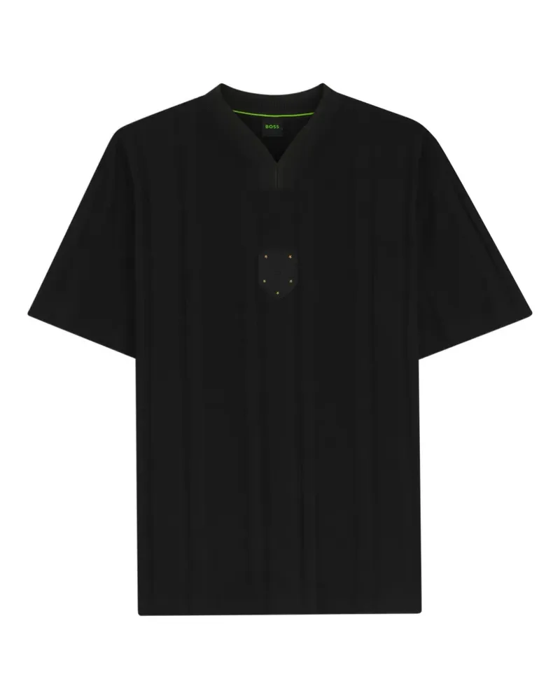 HUGO BOSS T-Shirt mit Längsstreifen - Schwarz Schwarz
