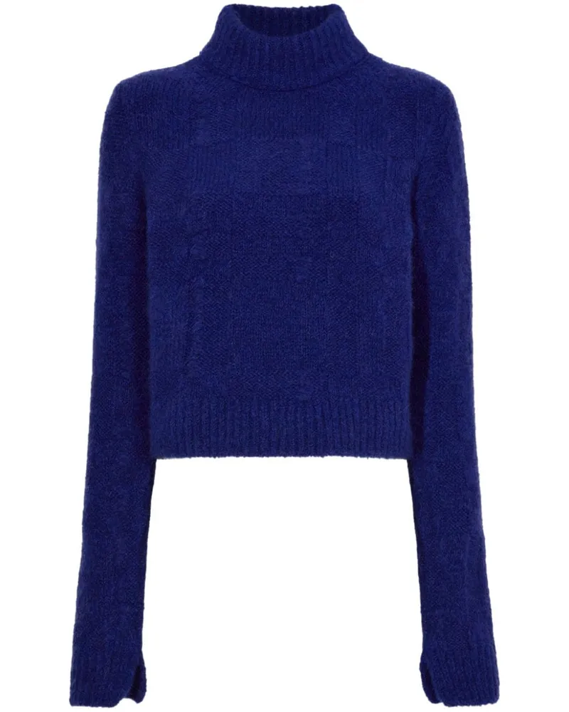 Proenza Schouler Brigitt Pullover mit Stehkragen Blau