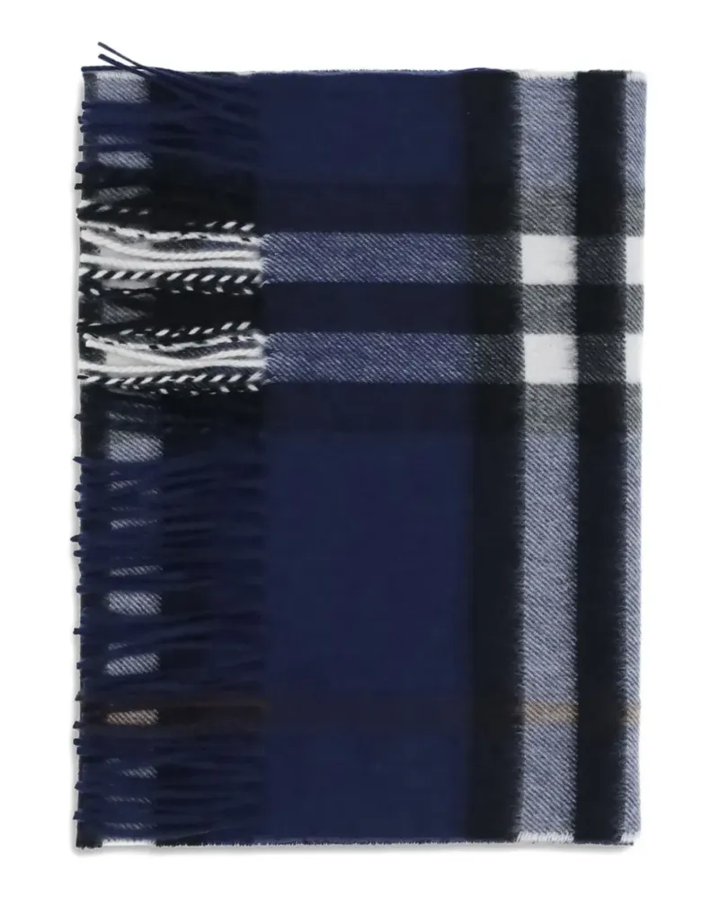 Burberry Karierter Kaschmirschal - Blau Blau