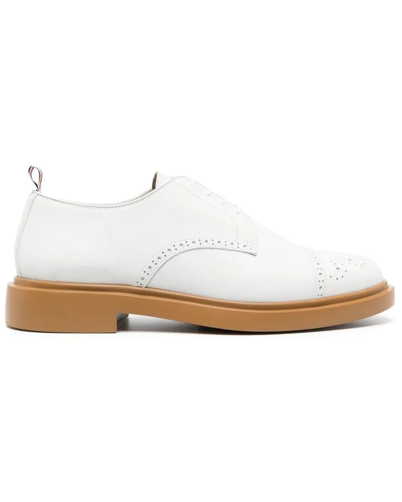 Thom Browne Derby-Schuhe mit Kappe Weiß