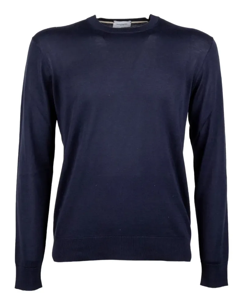 Paolo Pecora Milano Pullover mit Rundhalsausschnitt - Blau Blau