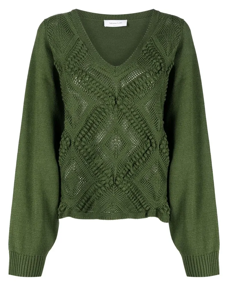 Fabiana Filippi Pullover mit Logo - Grün Grün