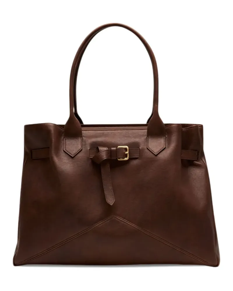 Ballantyne Kate 990 buckled leather tote bag - Braun Braun