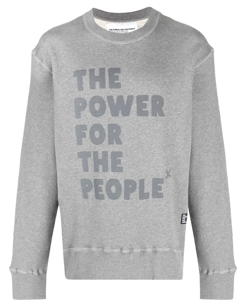 The Power for the People Sweatshirt aus Bio-Baumwolle Grau