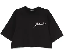 T-Shirt mit Kristallen - Schwarz