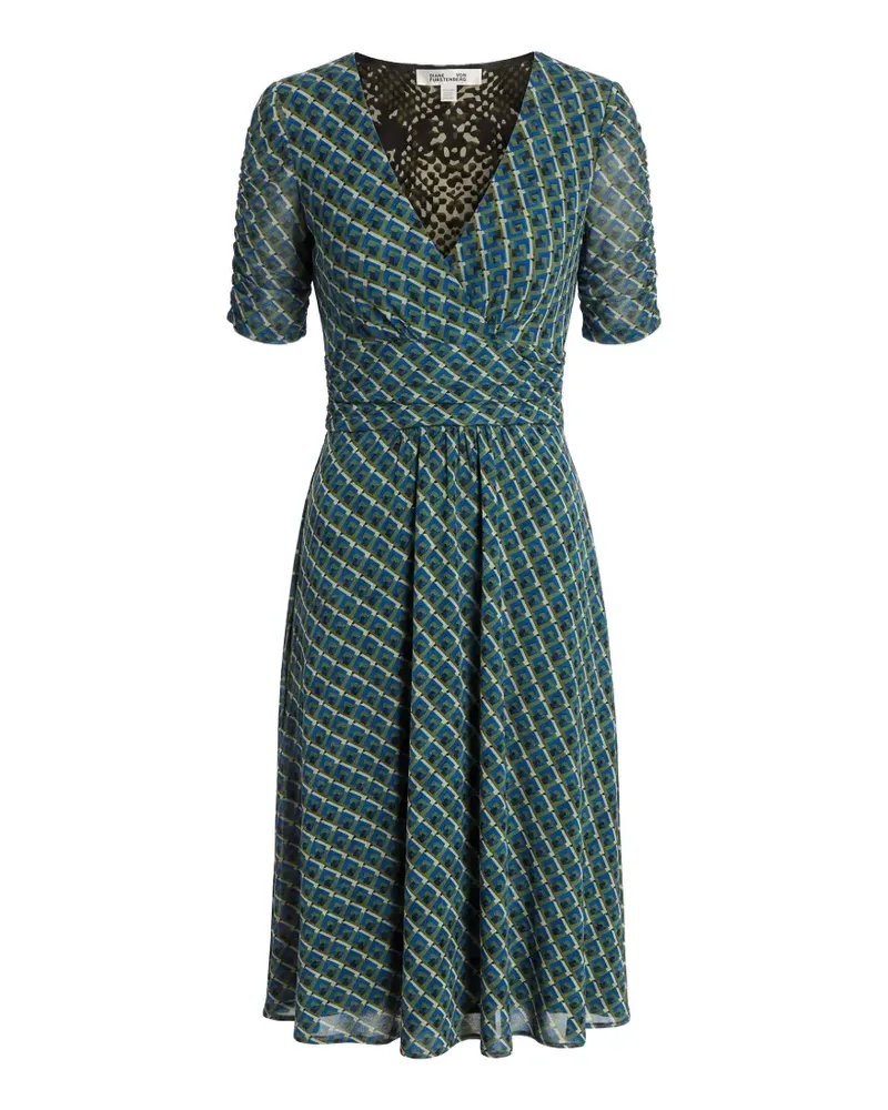 Diane von Furstenberg Koren Kleid mit geometrischem Print - Blau Blau