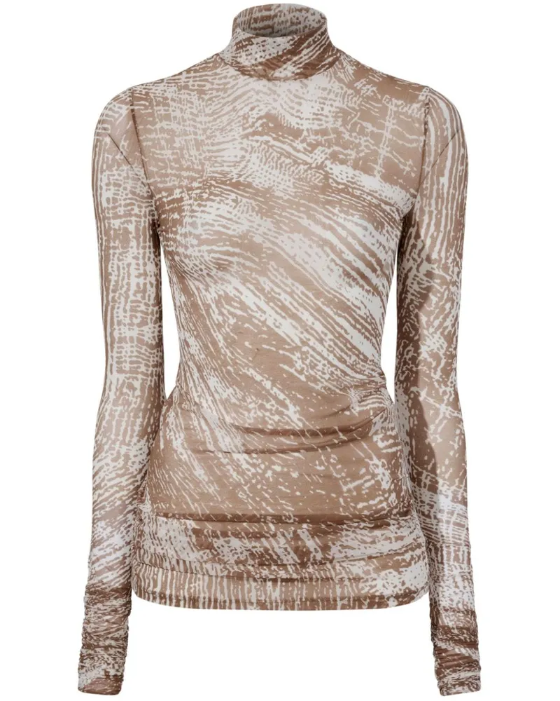 Proenza Schouler Rio Jerseyoberteil mit Print - Nude Nude