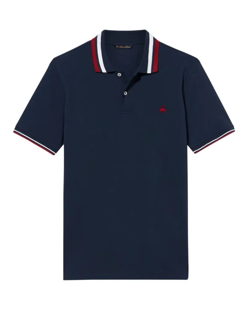 Brooks Brothers Poloshirt mit Logo-Stickerei - Blau Blau
