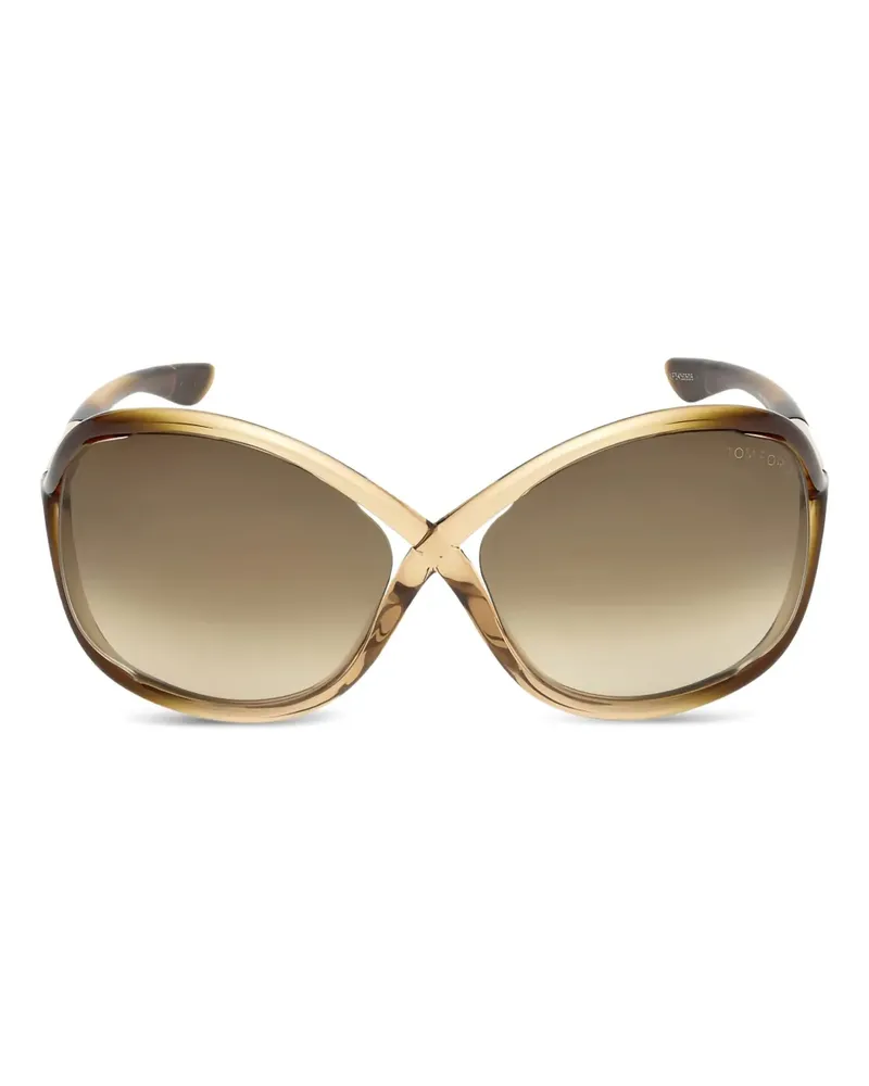 Tom Ford Sonnenbrille mit Oversized-Gestell - Braun Braun