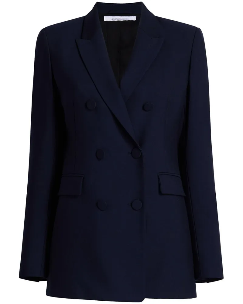 Another Tomorrow Doppelreihiger Blazer - Blau Blau