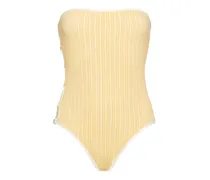 Golden Bustier-Badeanzug mit Cut-Out - Gelb