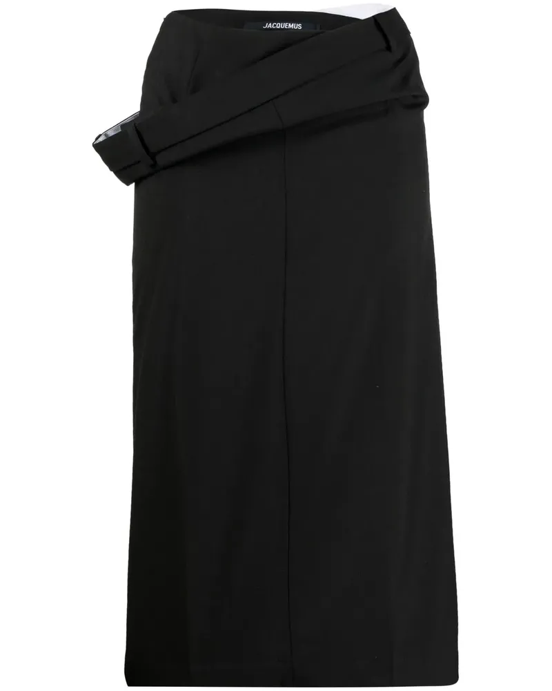 Jacquemus Vela Bleistiftrock - Schwarz Schwarz