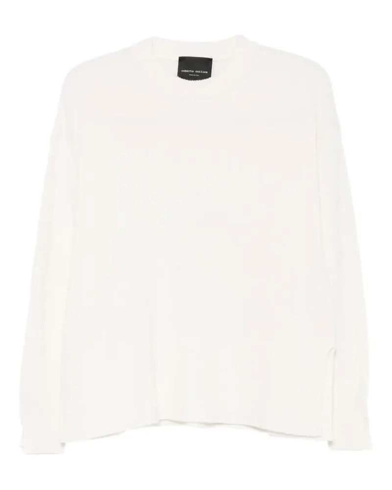 Roberto Collina Pullover mit Rundhalsausschnitt - Weiß Weiß