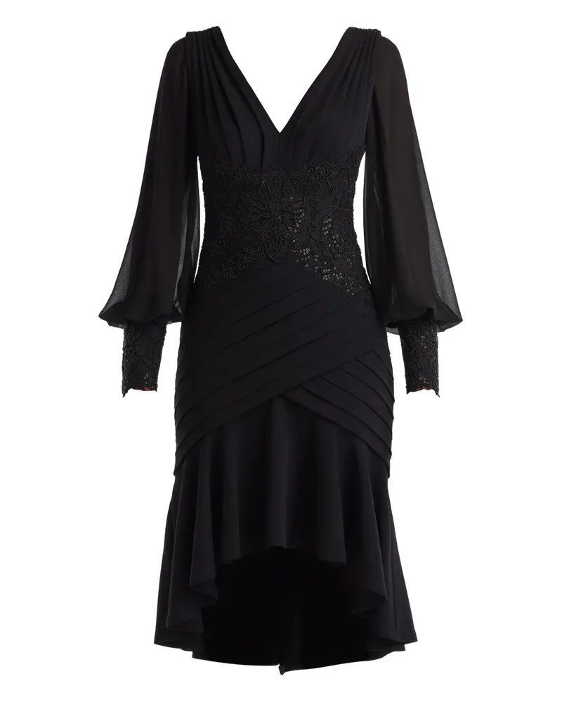 Tadashi Shoji Midikleid mit Pailletten - Schwarz Schwarz