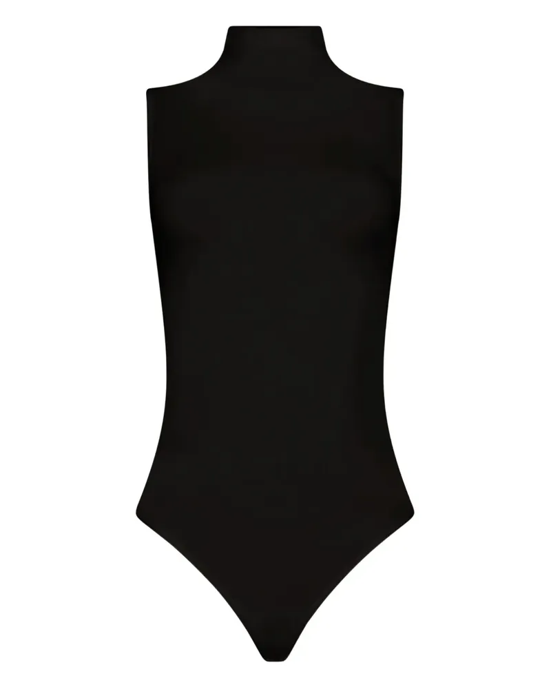 Wolford Body mit Stehkragen - Schwarz Schwarz