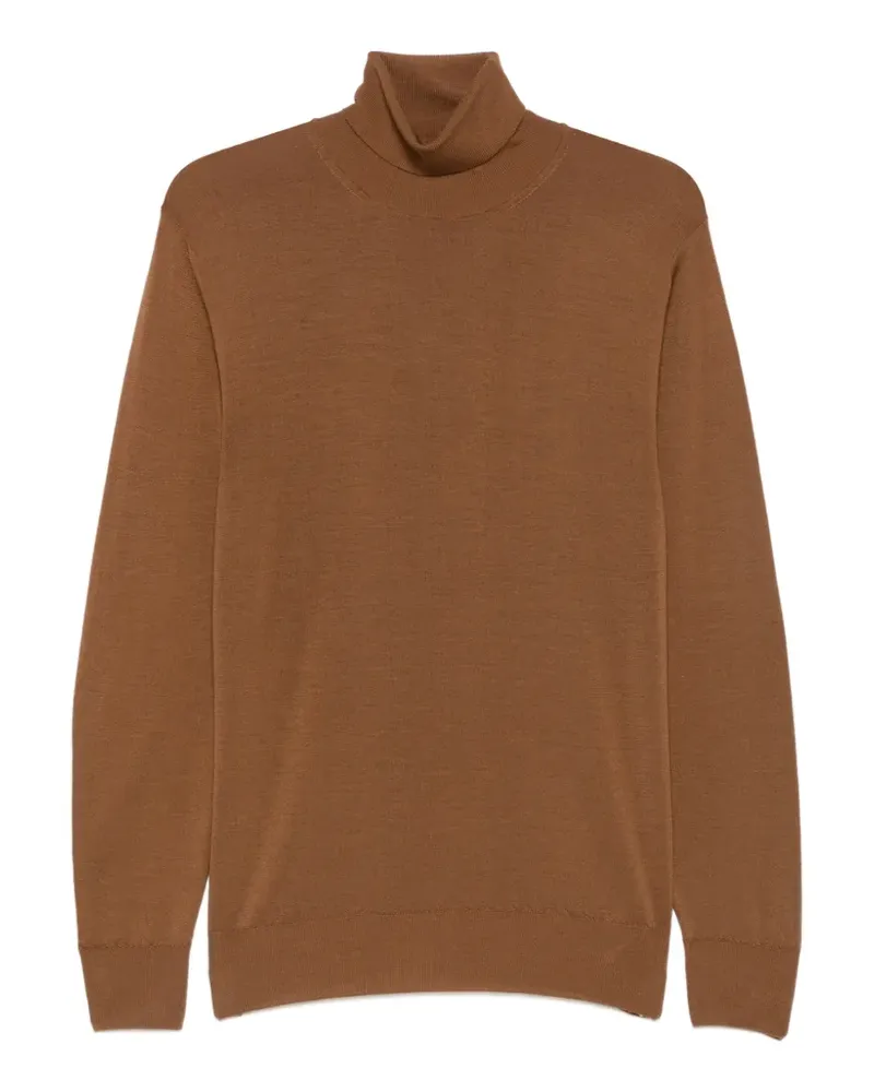 Canali Klassischer Rollkragenpullover - Braun Braun