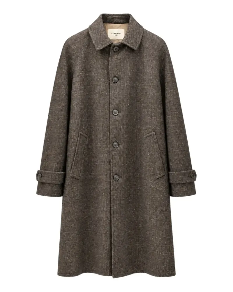 CIRCOLO 1901 raglan-sleeve herringbone coat - Braun Braun