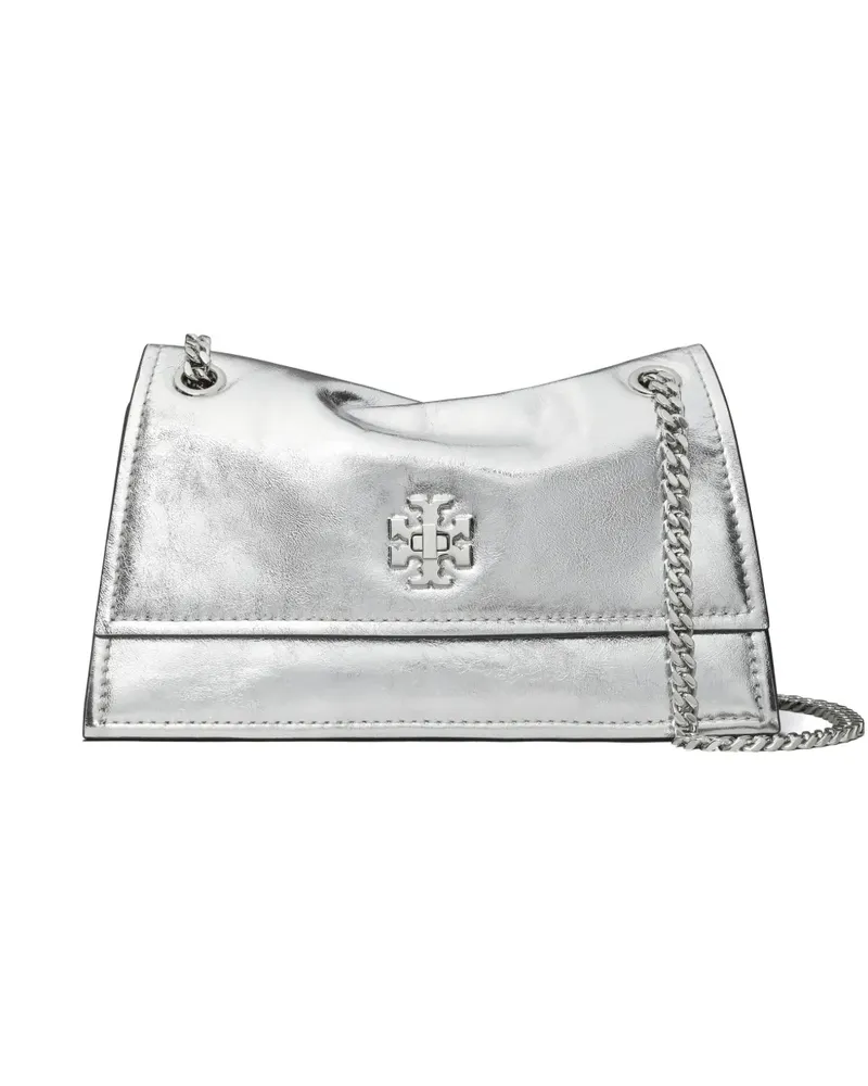 Tory Burch mini Kira turn-lock metallic shoulder bag - Silber Silber