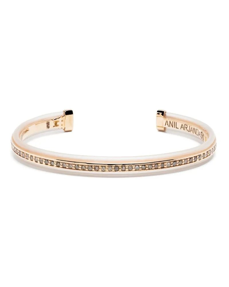 ANIL ARJANDAS 18kt Protective Riviere Rotgoldarmband mit Diamanten - Rosa Rosa