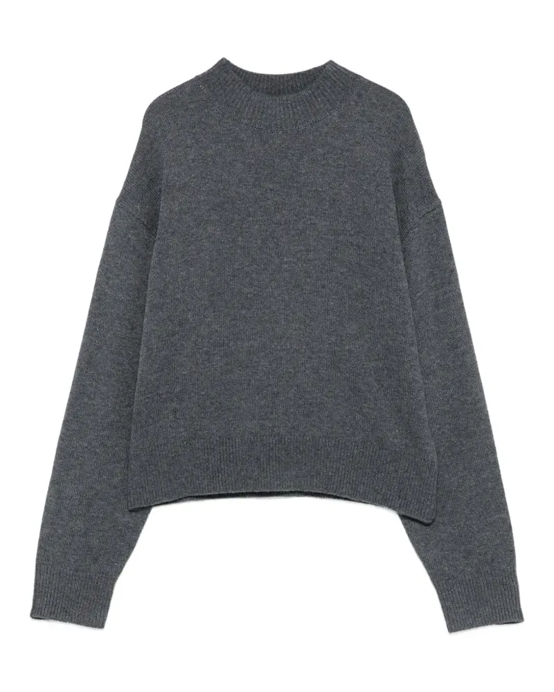 Pinko Stehkragen-Pullover mit geripptem Saum - Grau Grau